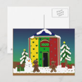 Kerstsneeuwsfeer Feestdagenkaart (Voorkant / Achterkant)
