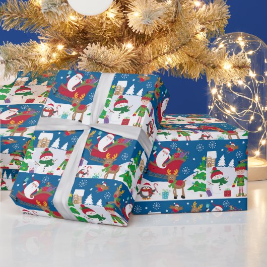 Kerstsneeuwtafel Wrap Papier (Feestdagen)