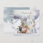 Kerstsneeuwtafereel Vakantiegods wonderen kaart (Voorkant / Achterkant)