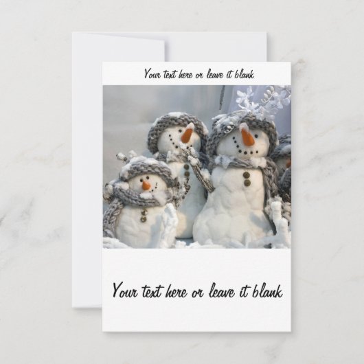 Kerstsneeuwuitnodiging Kaart (Voorkant)