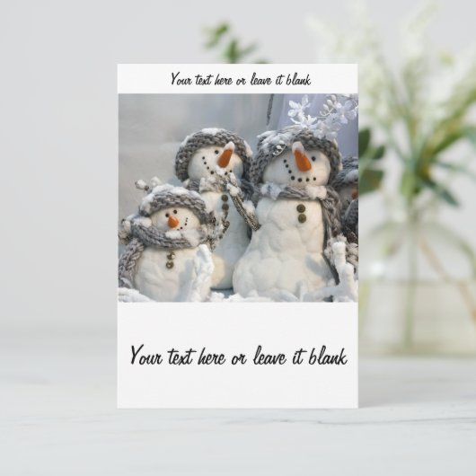 Kerstsneeuwuitnodiging Kaart (Staand voorkant)