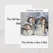 Kerstsneeuwuitnodiging Kaart (Voorkant / Achterkant)