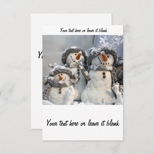 Kerstsneeuwuitnodiging Kaart (Voorkant / Achterkant)