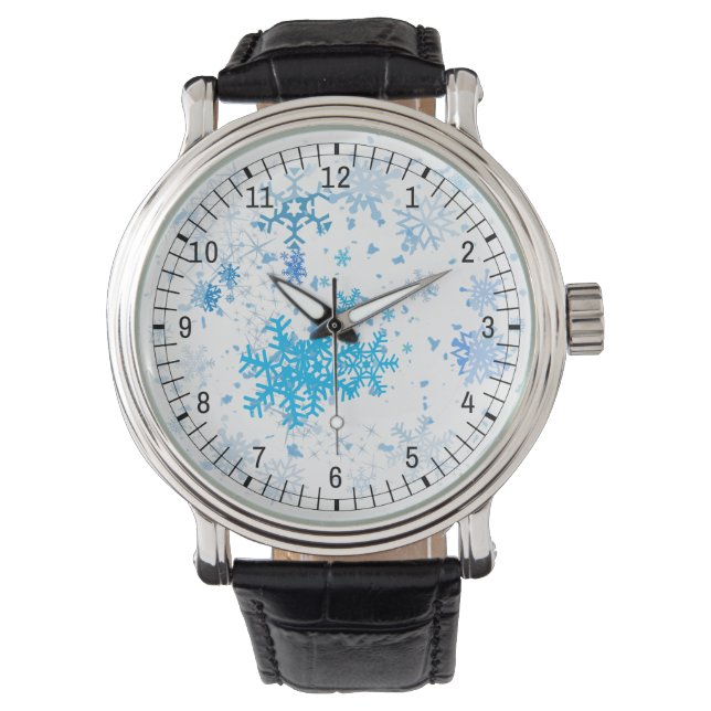 Kerstsneeuwval Horloge (Voorkant)