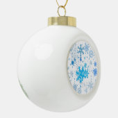Kerstsneeuwval Keramische Bal Ornament (Links)