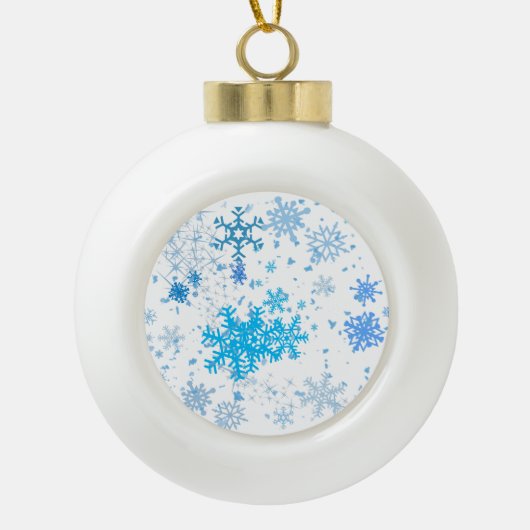 Kerstsneeuwval Keramische Bal Ornament (Voorkant)