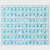 kerstsneeuwvleerpapier cadeaupapier (Vlak)