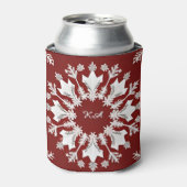Kerstsneeuwvliesontwerp Blikjeskoeler (Blikje Voorkant)