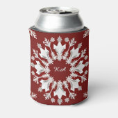 Kerstsneeuwvliesontwerp Blikjeskoeler (Blikje Achterkant)