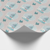 kerstsneeuwvloerpapier voor Wereldbollen Cadeaupapier (Hoek)