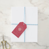 Kerstsneeuwvlok Cadeaubijsluiter Cadeaulabel (Met Touw)