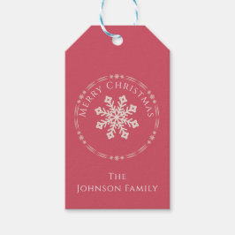 Kerstsneeuwvlok Cadeaubijsluiter Cadeaulabel