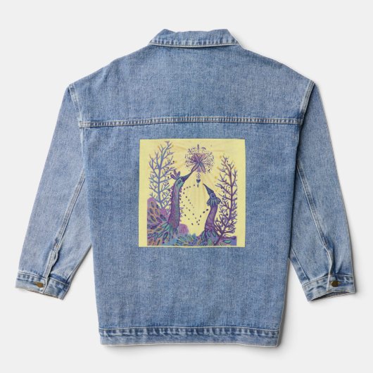 kerstsneeuwvlok denim jacket (Achterkant)