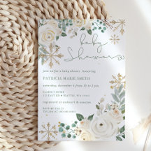 Kerstsneeuwvlok Geslachtsonzijdige Baby Shower