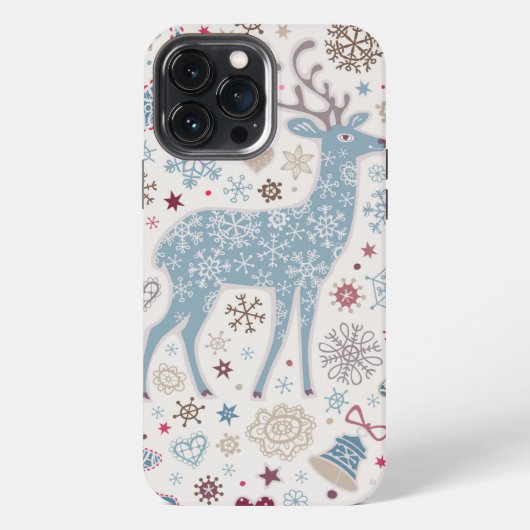 Kerstsneeuwvlok Herten iPhone Hoesje Mate iPhone 13 Pro Max Hoesje (Achterkant)