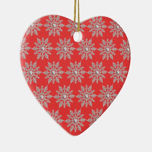 Kerstsneeuwvlok Keramisch Ornament (Rechts)