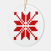 Kerstsneeuwvlok Kerstpatroon Keramisch Ornament (Links)