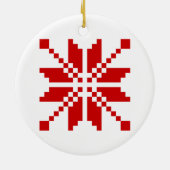 Kerstsneeuwvlok Kerstpatroon Keramisch Ornament (Achterkant)