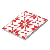 Kerstsneeuwvlok Kerstpatroon Notitieblok (Linkerzijde)