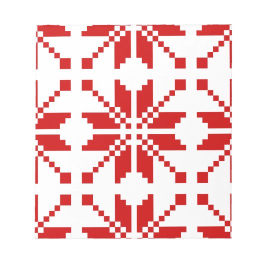 Kerstsneeuwvlok Kerstpatroon Notitieblok (Voorkant)