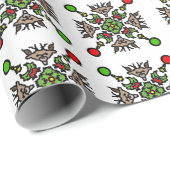 Kerstsneeuwvlok Mandala Cadeaupapier (Rol Hoek)