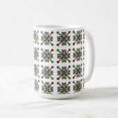 Kerstsneeuwvlok Mandala Koffiemok (Voorkant rechts)