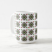 Kerstsneeuwvlok Mandala Koffiemok (Voorkant links)