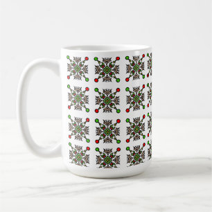 Kerstsneeuwvlok Mandala Koffiemok