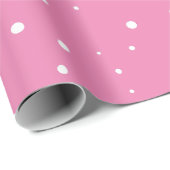 Kerstsneeuwvlok met roze en witte polka dot cadeaupapier (Rol Hoek)