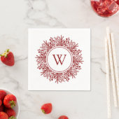 Kerstsneeuwvlok Monogram Servet (Insitu)