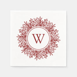 Kerstsneeuwvlok Monogram Servet