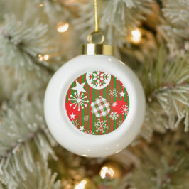 Kerstsneeuwvlok Omlijst Ornament