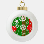 Kerstsneeuwvlok Omlijst Ornament (Voorkant)