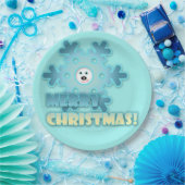 Kerstsneeuwvlok Papieren Bordje (Feest)