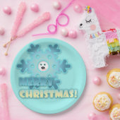 Kerstsneeuwvlok Papieren Bordje (Feest)