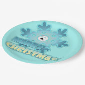 Kerstsneeuwvlok Papieren Bordje (Gekanteld)