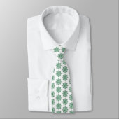 Kerstsneeuwvlok Plaid Patroon Groene Halseinde Stropdas (Gebonden)