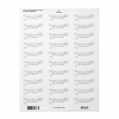 Kerstsneeuwvlok Retouradres Etiket (Full Sheet)