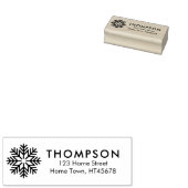 Kerstsneeuwvlok retouradres rubberstempel (Gestempeld)