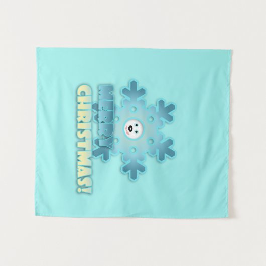 Kerstsneeuwvlok Wandkleed (Voorkant (horizontaal))