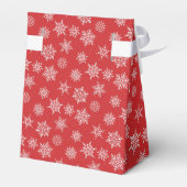 Kerstsneeuwvlok Winter Rood Kerstgroet Bedankdoosjes (Achterkant)