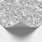 Kerstsneeuwvlokbedekking Cadeaupapier (Hoek)