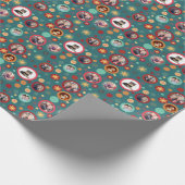 kerstsneeuwvlokken 8 favoriete familiefoto's cadeaupapier (Hoek)