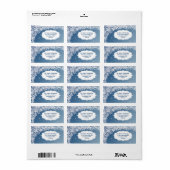 Kerstsneeuwvlokken Adres labo Etiket (Full Sheet)