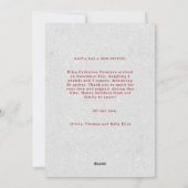 Kerstsneeuwvlokken Baby Aankondiging (Achterkant)