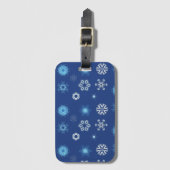 Kerstsneeuwvlokken Bagagelabel (Voorkant (verticaal))