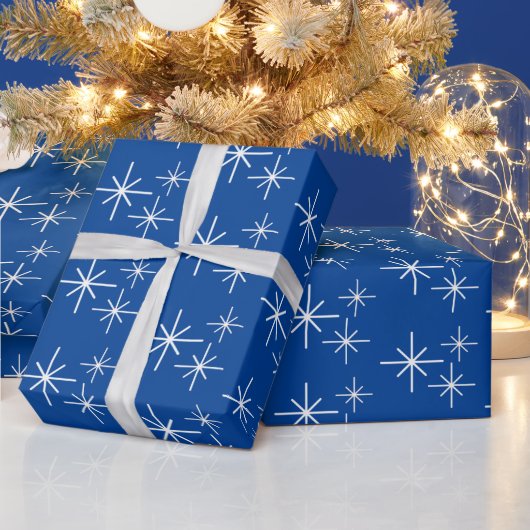 kerstsneeuwvlokken Blauw verpakkingspapier Cadeaupapier (Feestdagen)