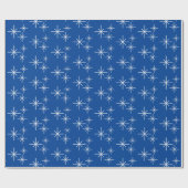 kerstsneeuwvlokken Blauw verpakkingspapier Cadeaupapier (Vlak)
