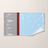 Kerstsneeuwvlokken Blauwe grijs Bad Handdoek (Handdoek)