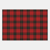 Kerstsneeuwvlokken Bright sterren Rood Tartan Inpakpapier Vel (Voorkant 3)